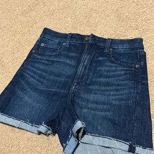 high rise jean shorts